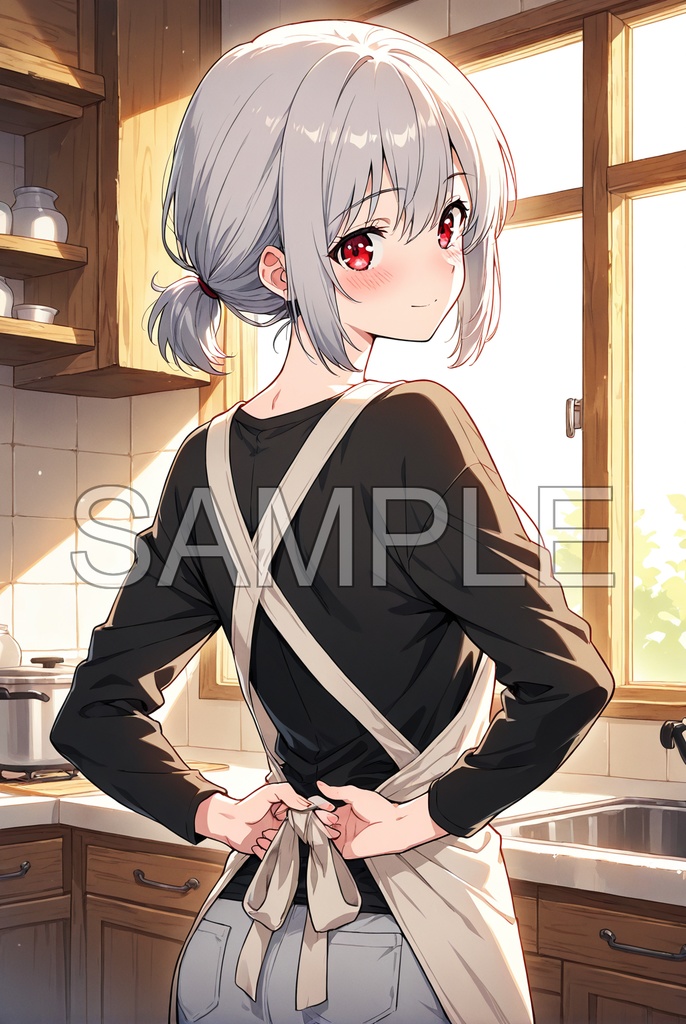 銀髪赤目少女の日常イラスト集(全40枚)