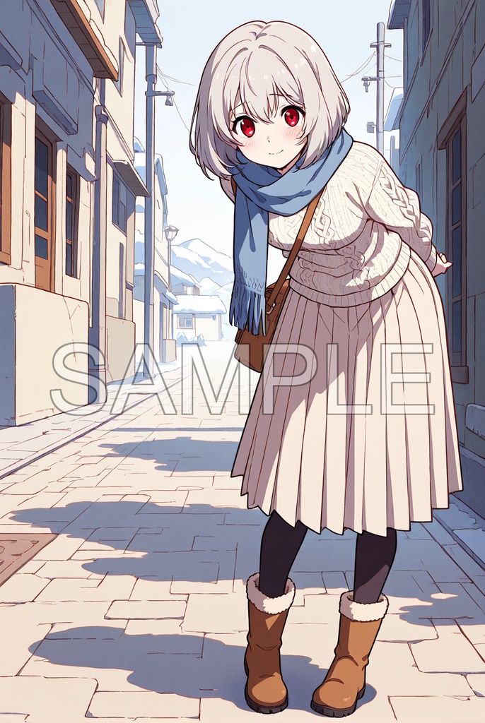 銀髪赤目少女の日常イラスト集(全40枚)