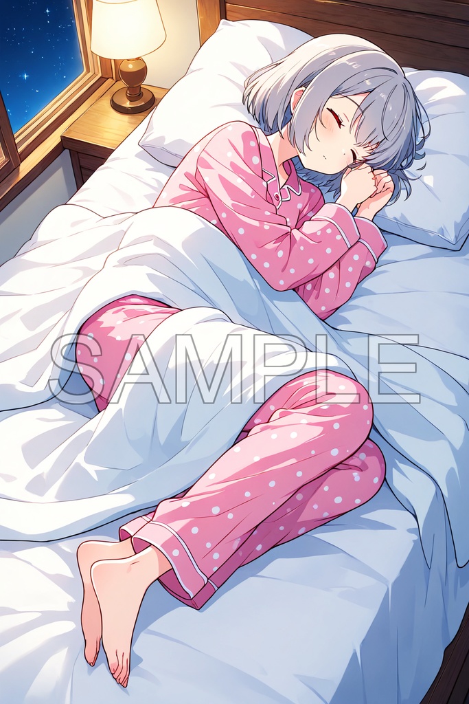 銀髪赤目少女の日常イラスト集(全40枚)