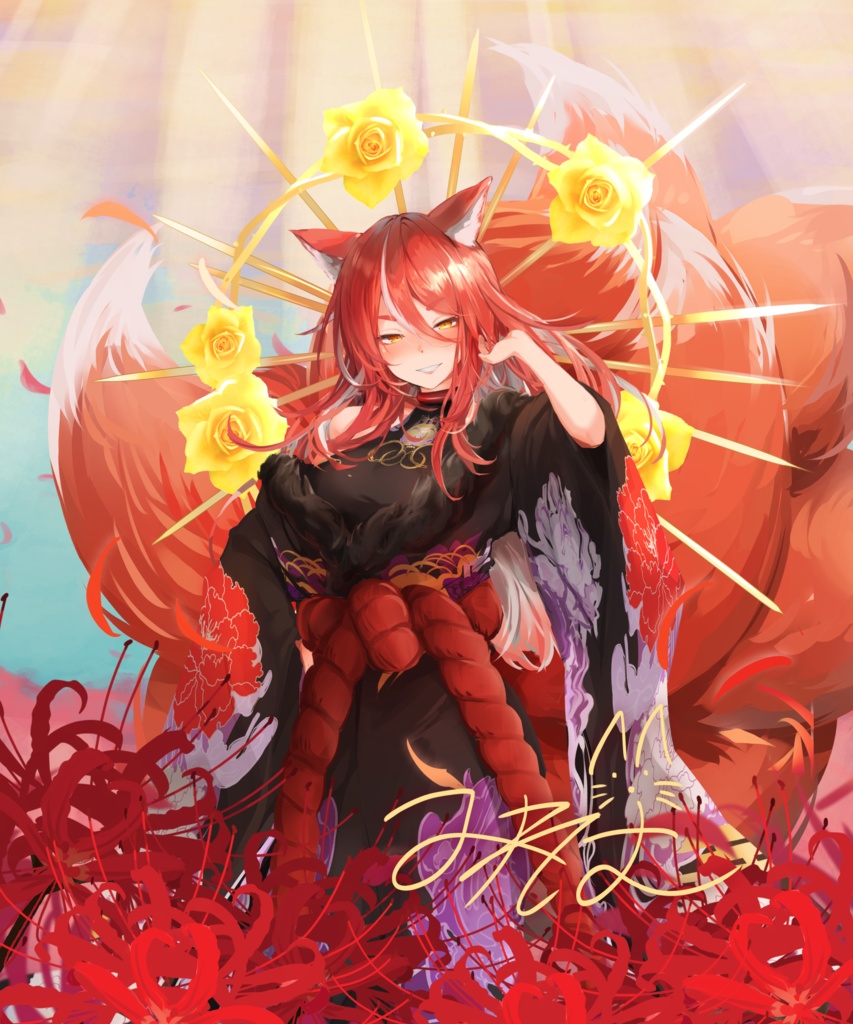 【VTuber活動5周年記念】メタバースに飾る立体絵画 『生樹蛮蛋 優/艶』【小説から生まれた仙神妖狐VTuberミレハ】