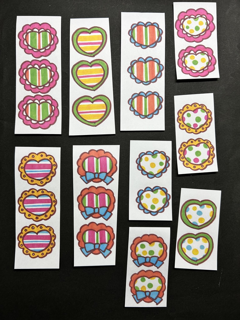 ハート型メモシール heart shape stickers