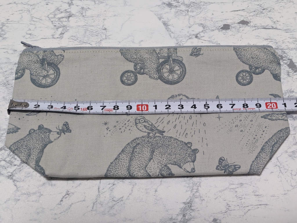 20cmファスナーポーチ クマ