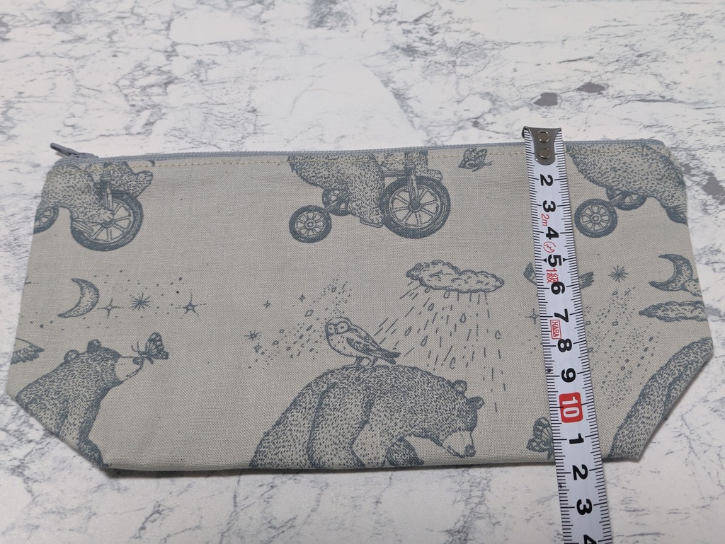 20cmファスナーポーチ クマ