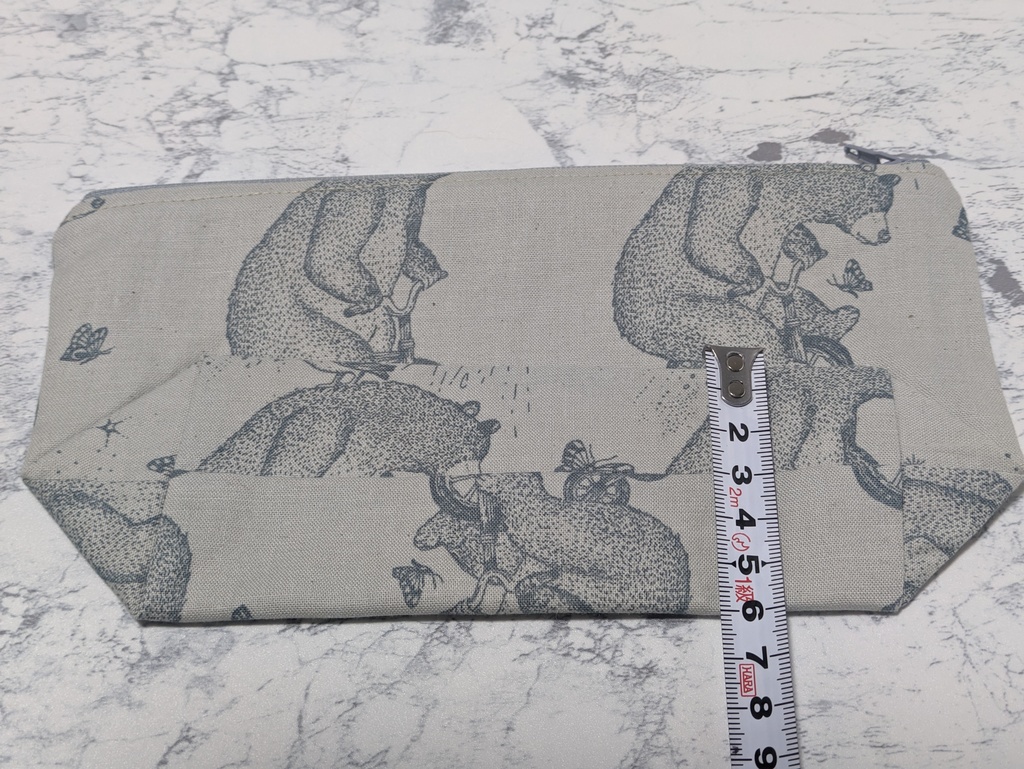 20cmファスナーポーチ クマ