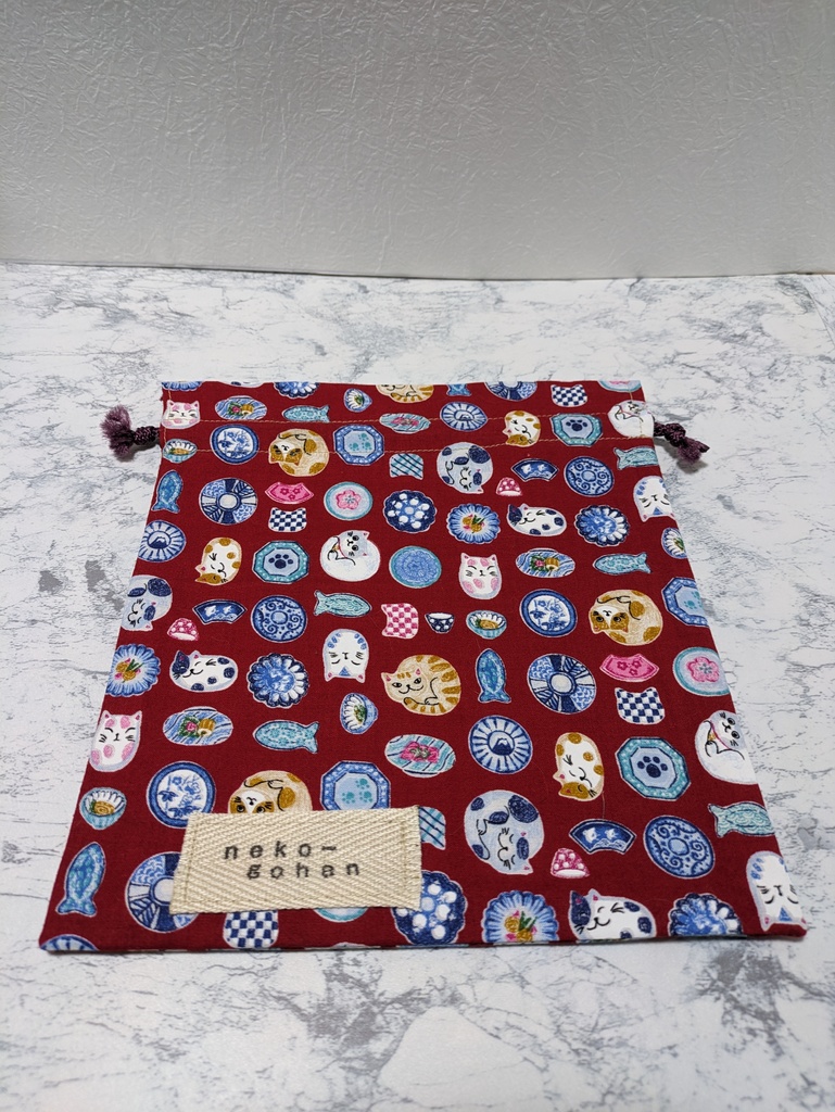 猫柄 巾着袋