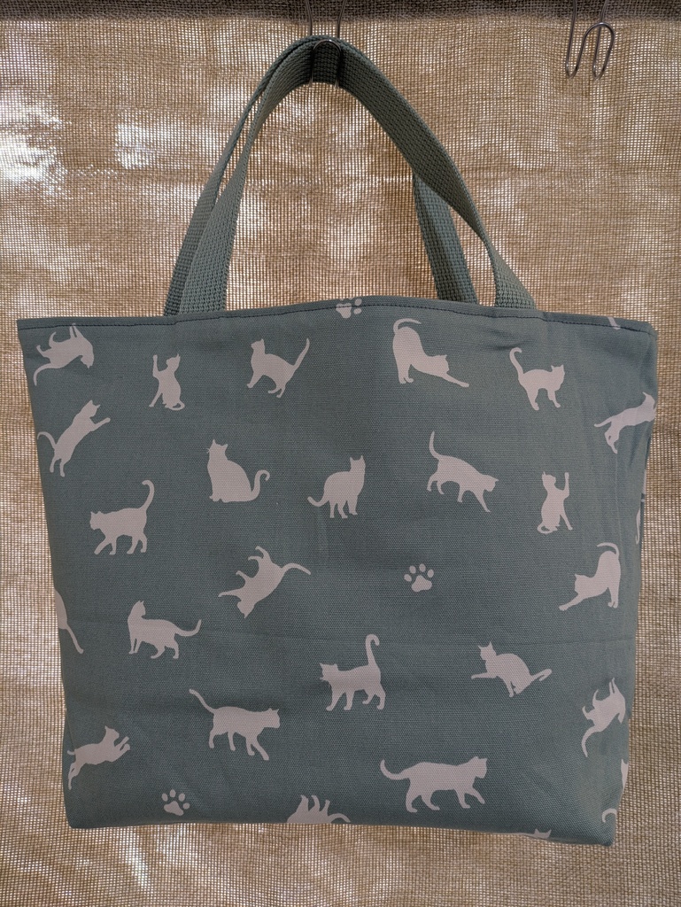 リバーシブルバッグ 猫シルエット