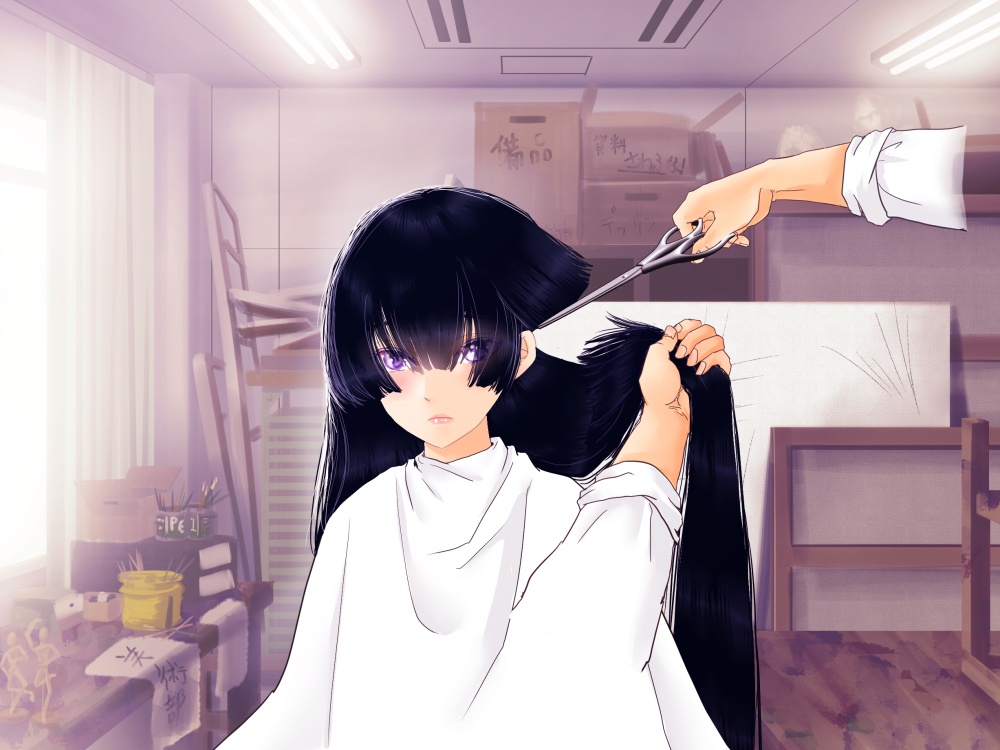 ゆいちゃんの散髪