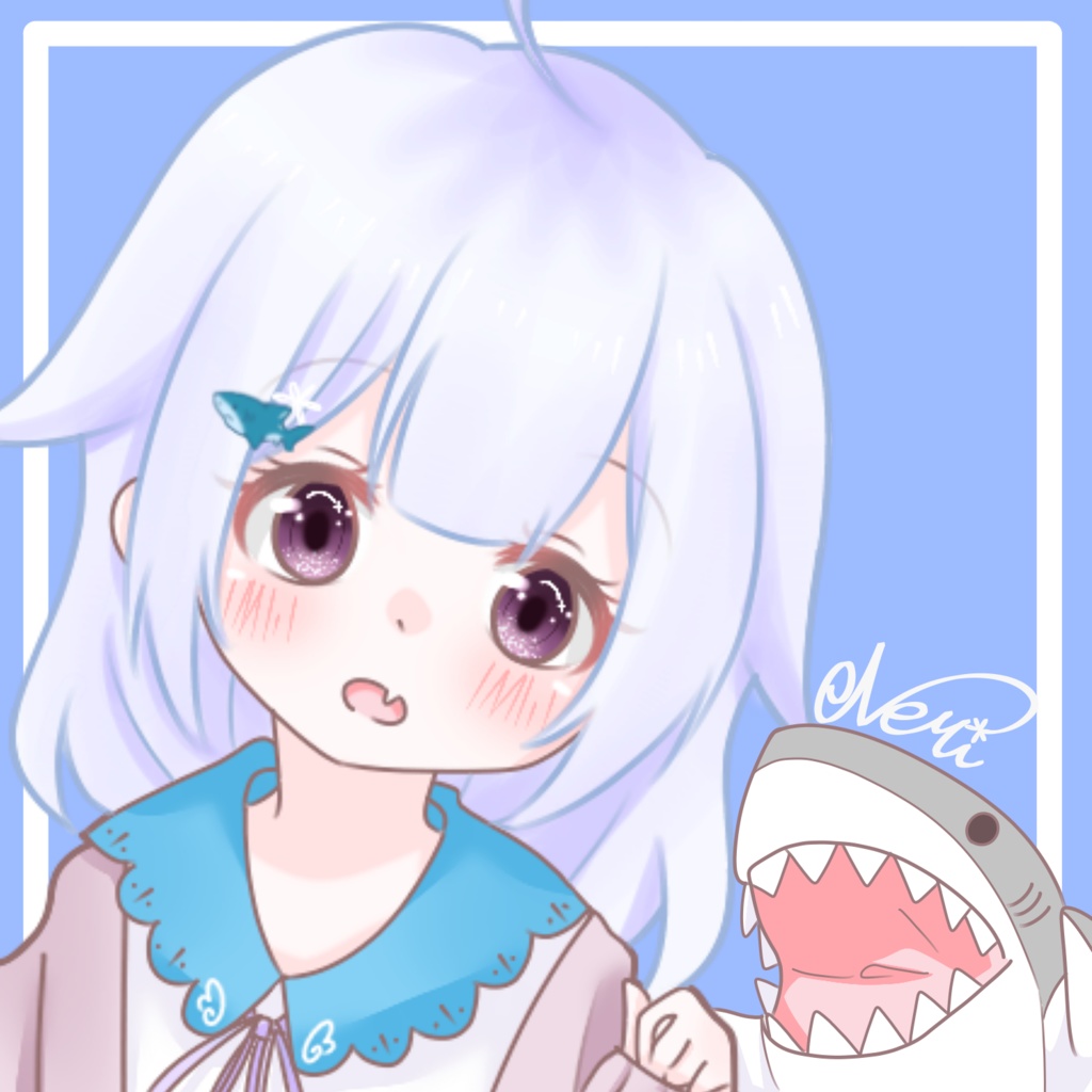 イラストオーダー Snsアイコン Nemu Shark Booth