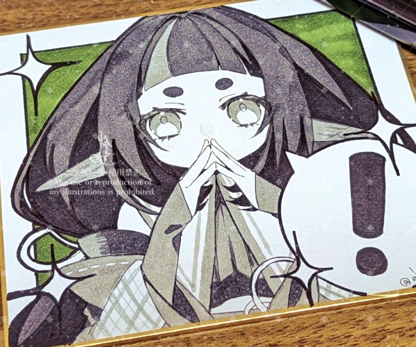 【原画色紙】ウグイス