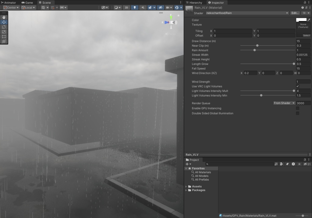 GPU Rain Particle (GPU 雨パーティクル)