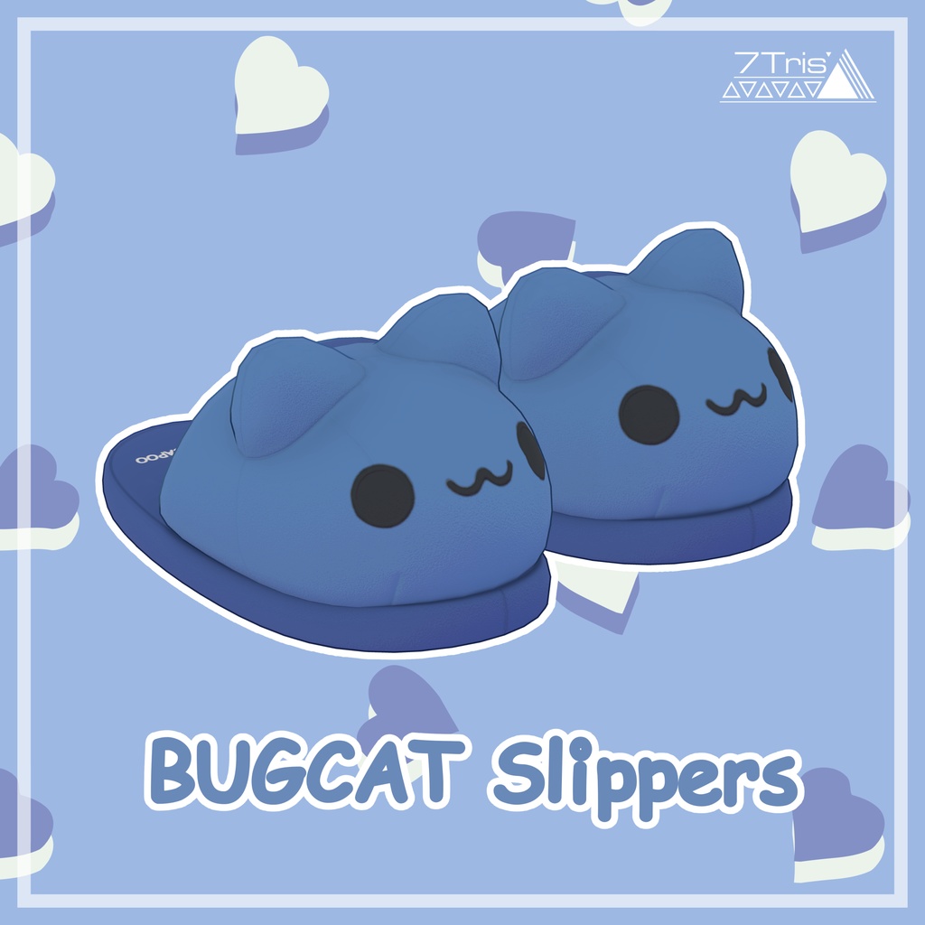 💙Free [6アバター対応] VRC用 Bugcat Slippers / スリッパ