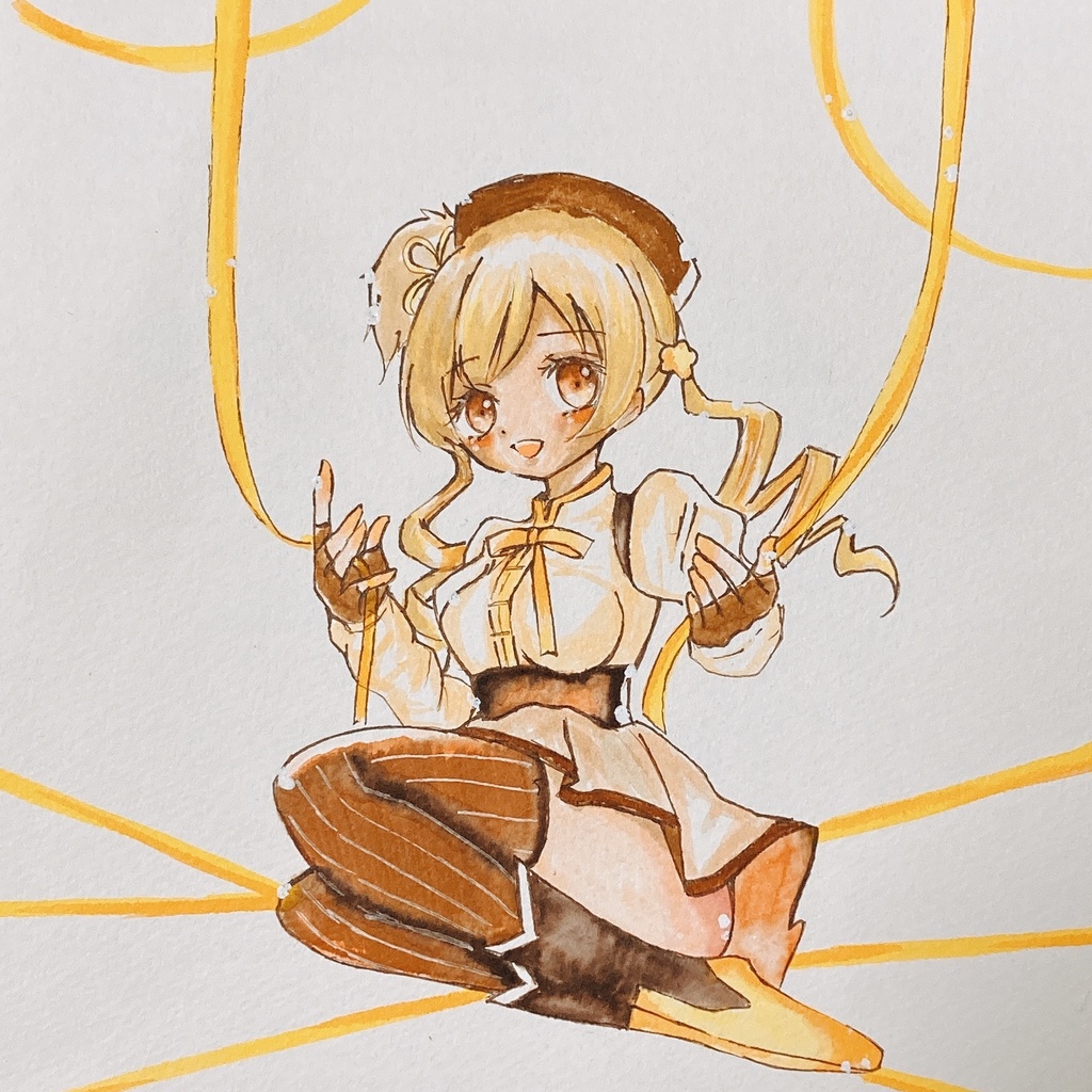 アナログイラスト 巴マミ ここあ糖 Booth