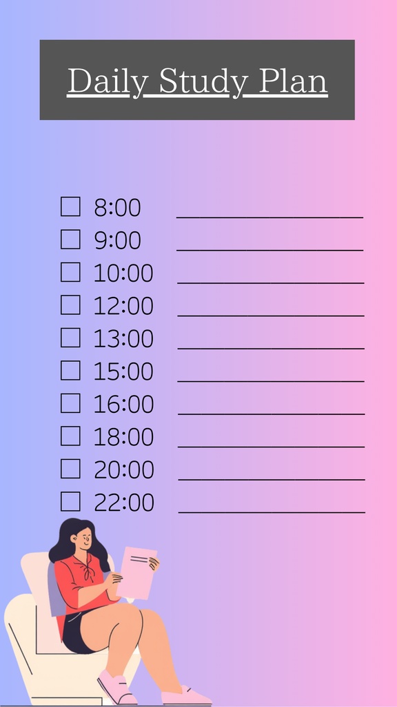 Daily Study Plan|書き込み式テンプレ
