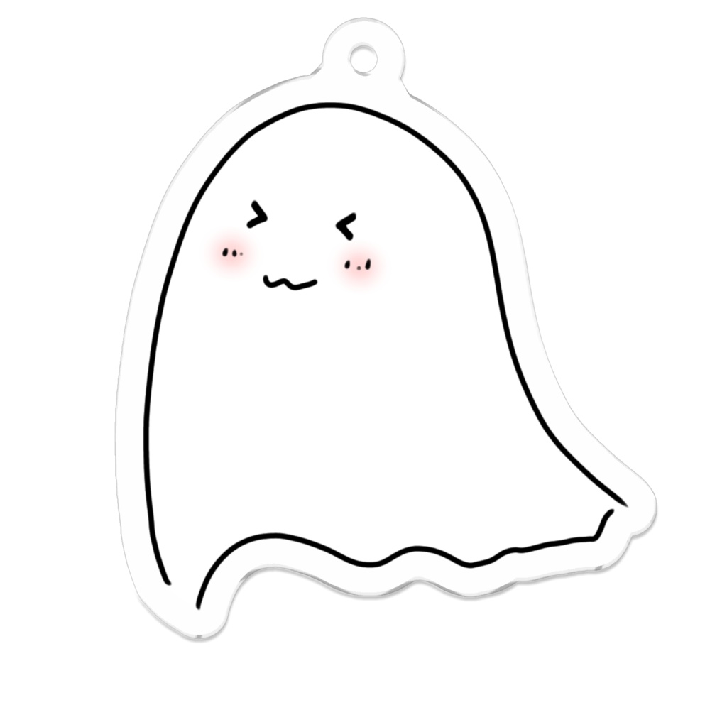 落書きお化けキーホルダー 頬染め元気