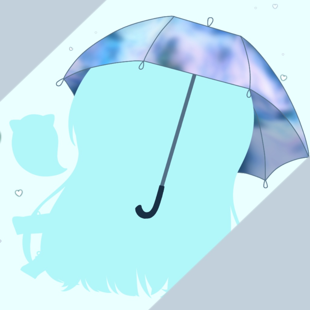 降り続けるハートの雨(スマホ壁紙)