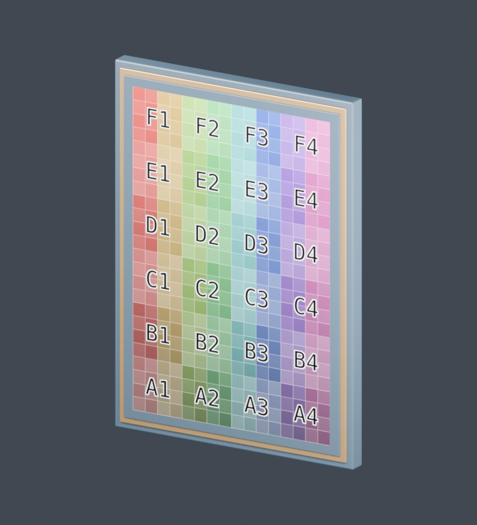 【無料】文字・画像を差し替える壁掛け展示フレーム|Blender・GLB