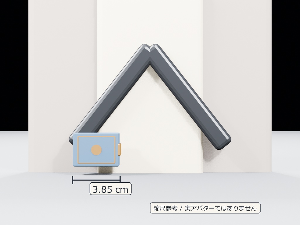 3D素材|襟元の小さな本ブローチ(Blender/FBX/GLB)