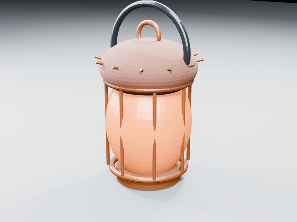 【3Dモデル】木の実ランタン|Blender・FBX・GLB