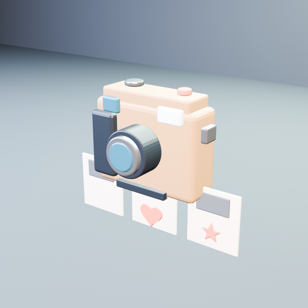 【静的3Dモデル】スナップメモカメラ｜メモカード3種
