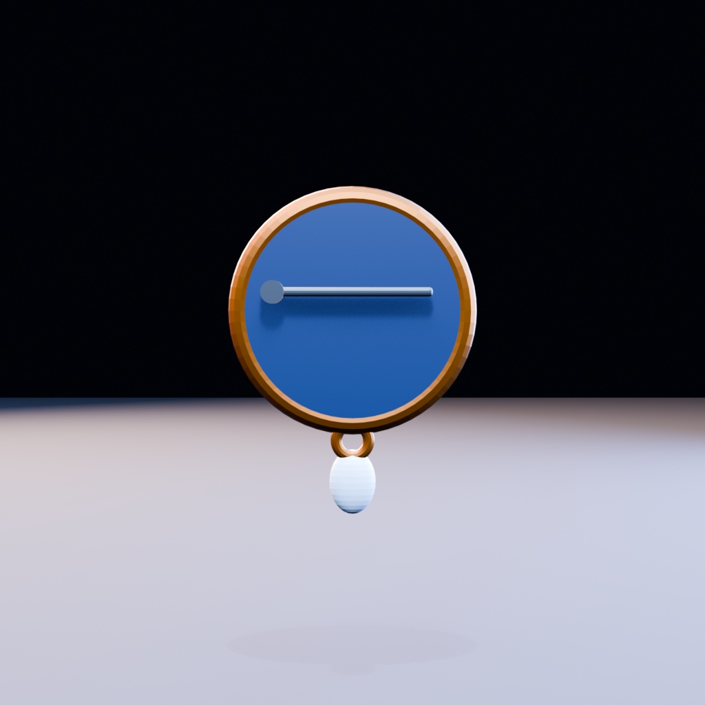 月窓ブローチ|三日月と星の静的3Dアクセサリー(Blender・FBX・GLB)