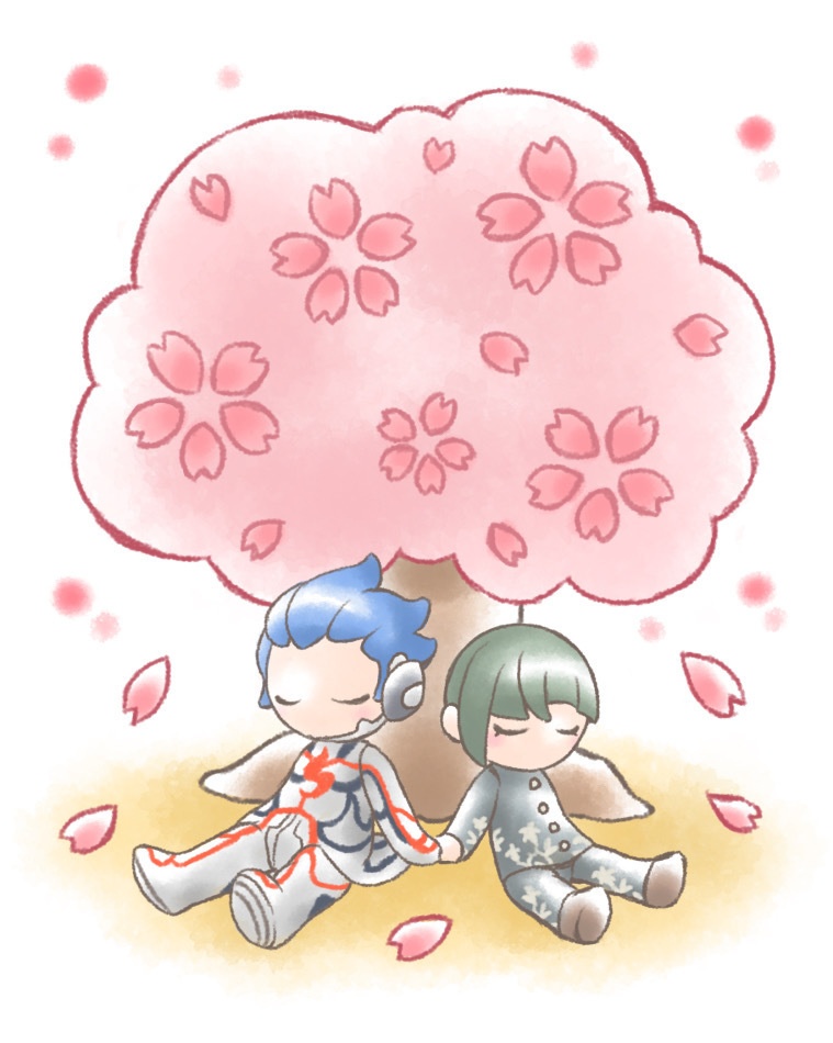 アオ主お花見アクリルジオラマ