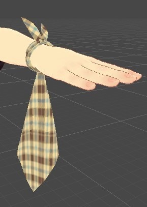 Scarf on wrist