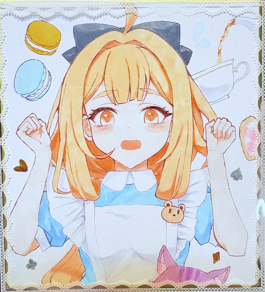 スーサナ(アリス衣装)色紙イラスト