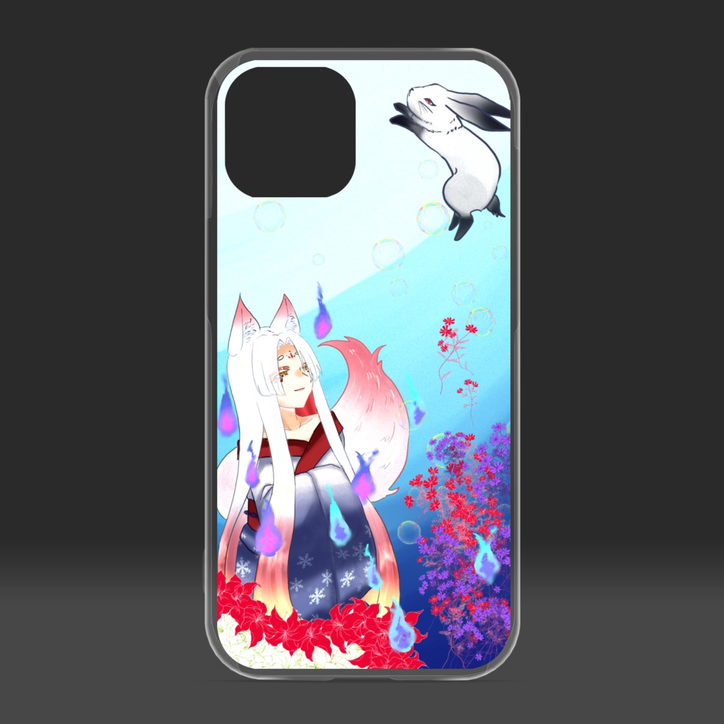 うさぎと妖狐(青)