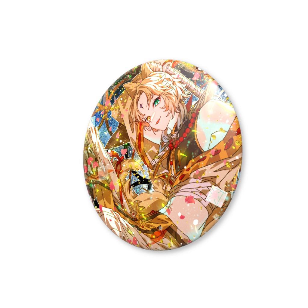 2周年記念缶バッチ