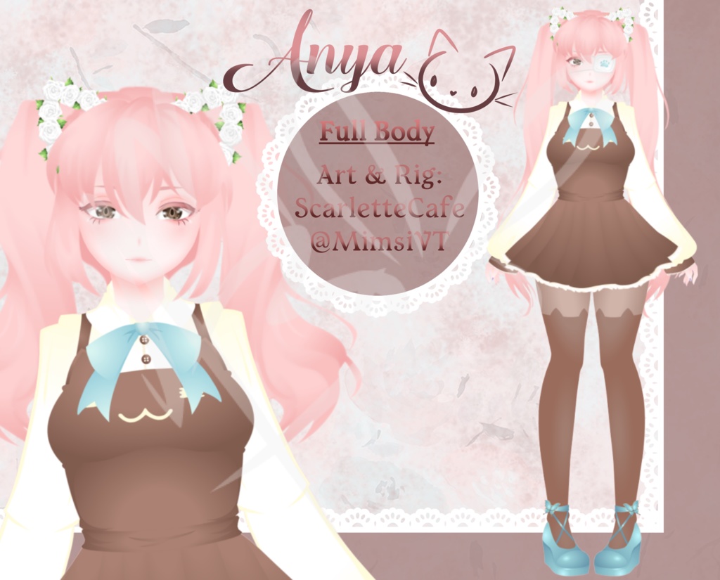 【live2dモデル】 'Anya' - Pre-Made VTuber Model 【VTS対応】