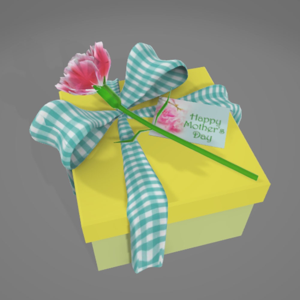 【3Dモデル】母の日 プレゼントボックス