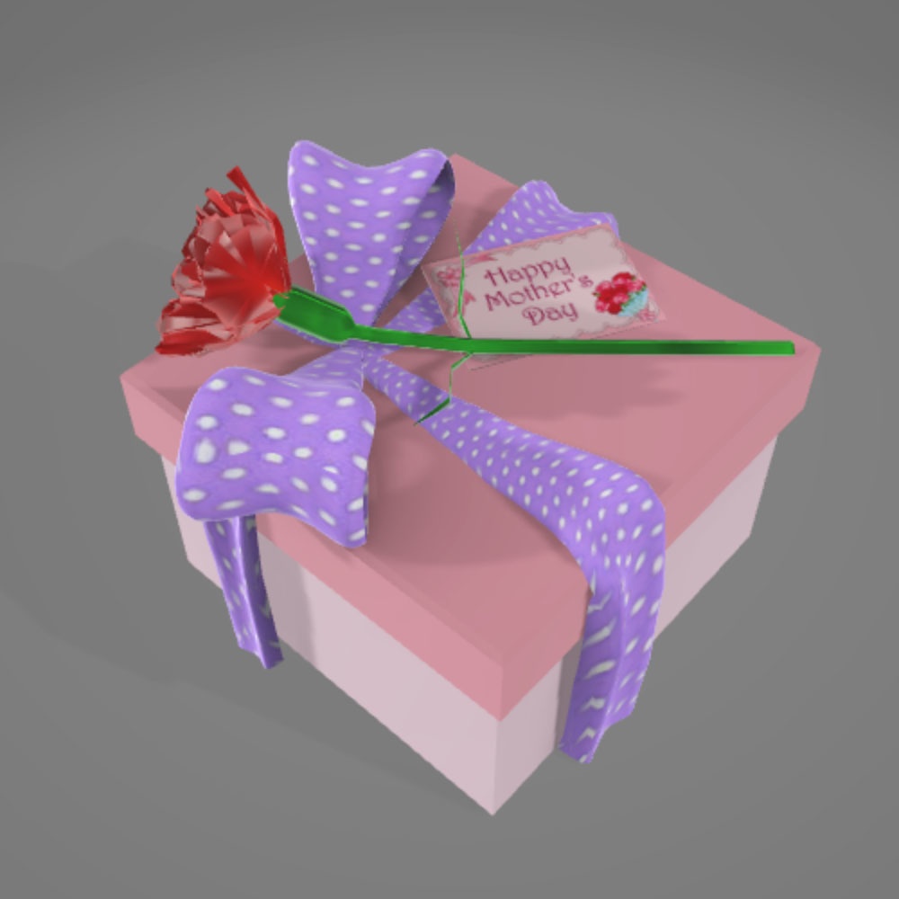 【3Dモデル】母の日 プレゼントボックス