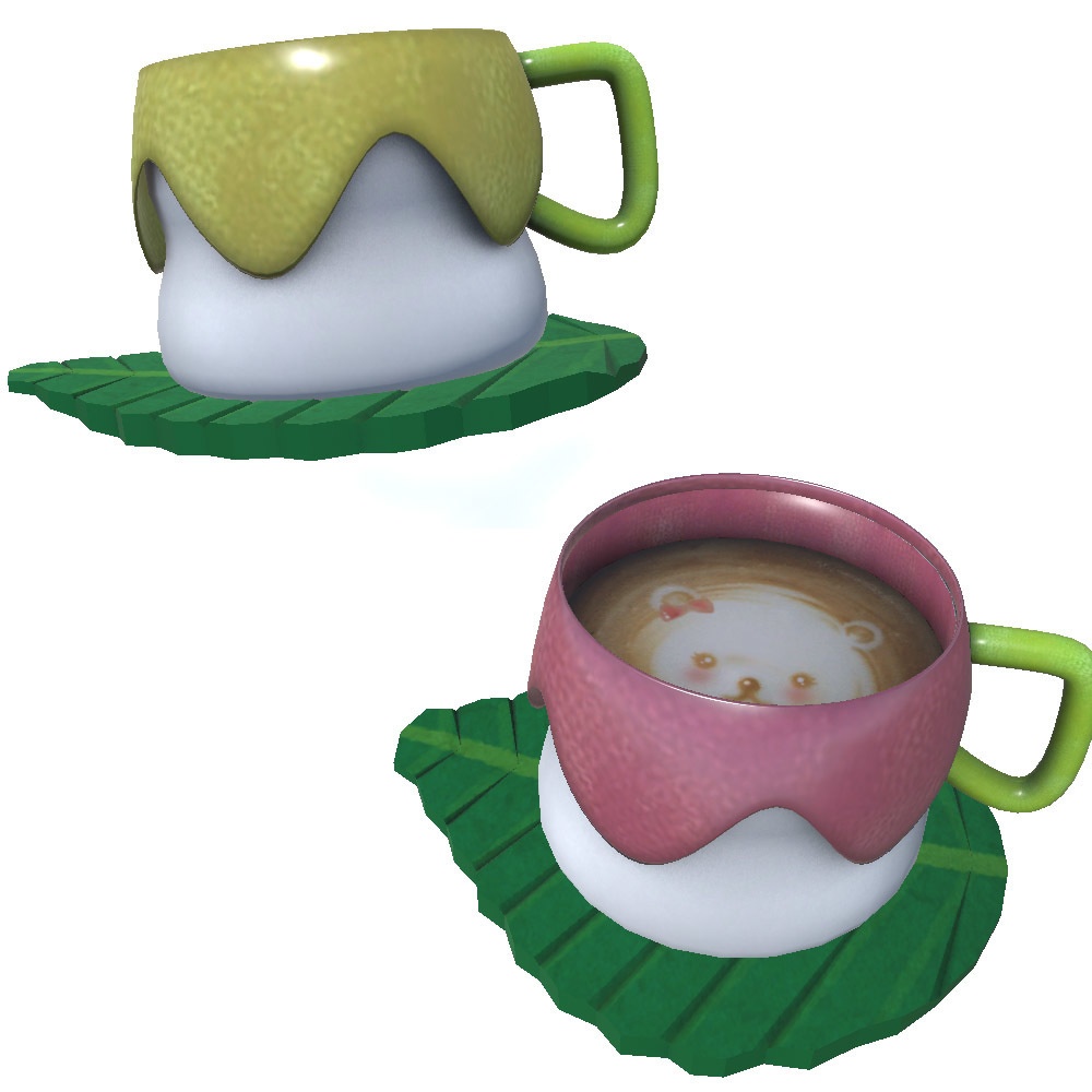 【 3Dモデル 】花のような ティーカップ ラテカップ