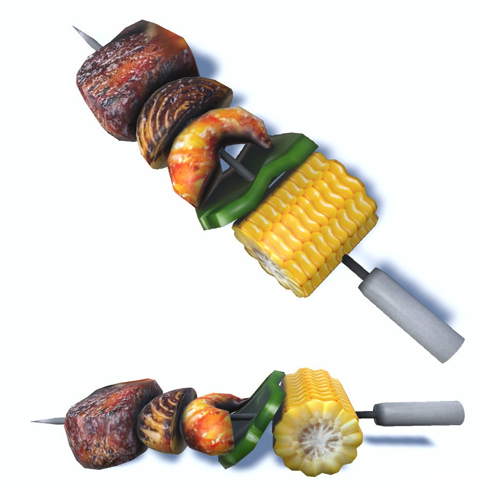 【3Dモデル】BBQ バーベキュー 串