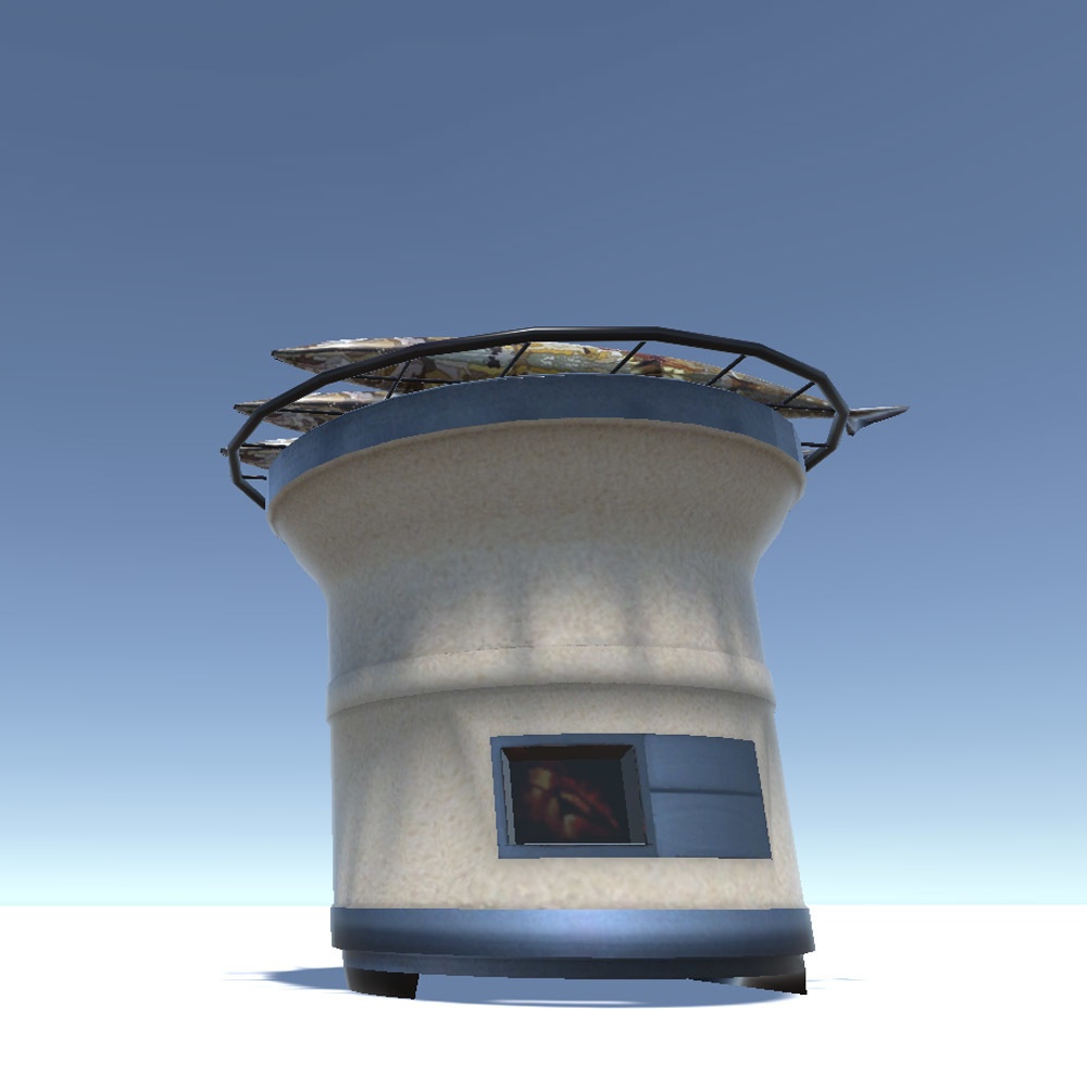 【3Dモデル】 さんま付き七輪