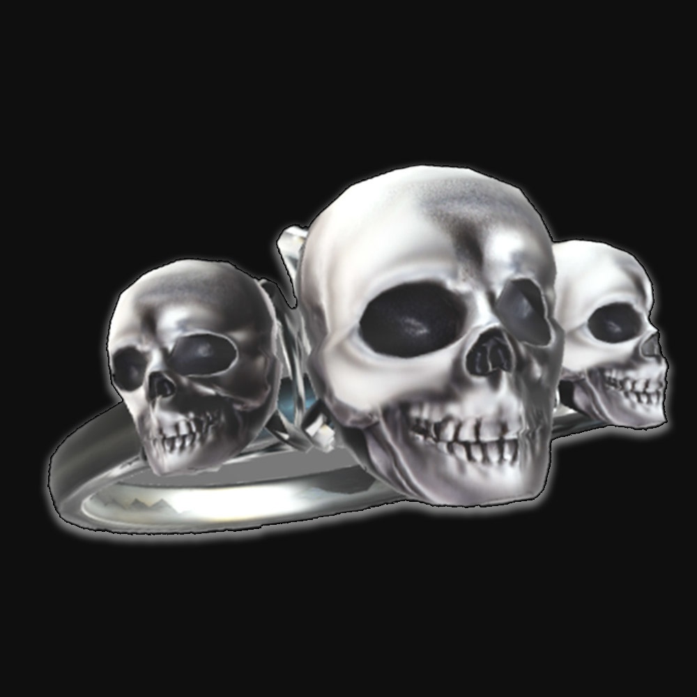 【3Dモデル】骸骨ドクロ指輪