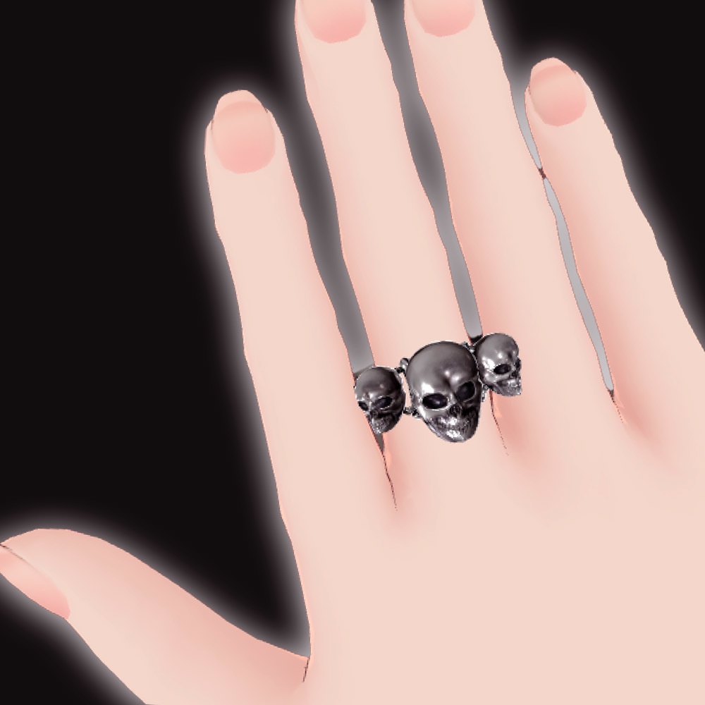 【3Dモデル】骸骨ドクロ指輪