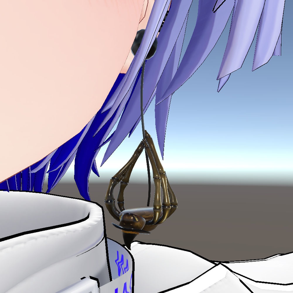 【3Dモデル】ハロウィン 歩くとゆれる 蜘蛛ピアス