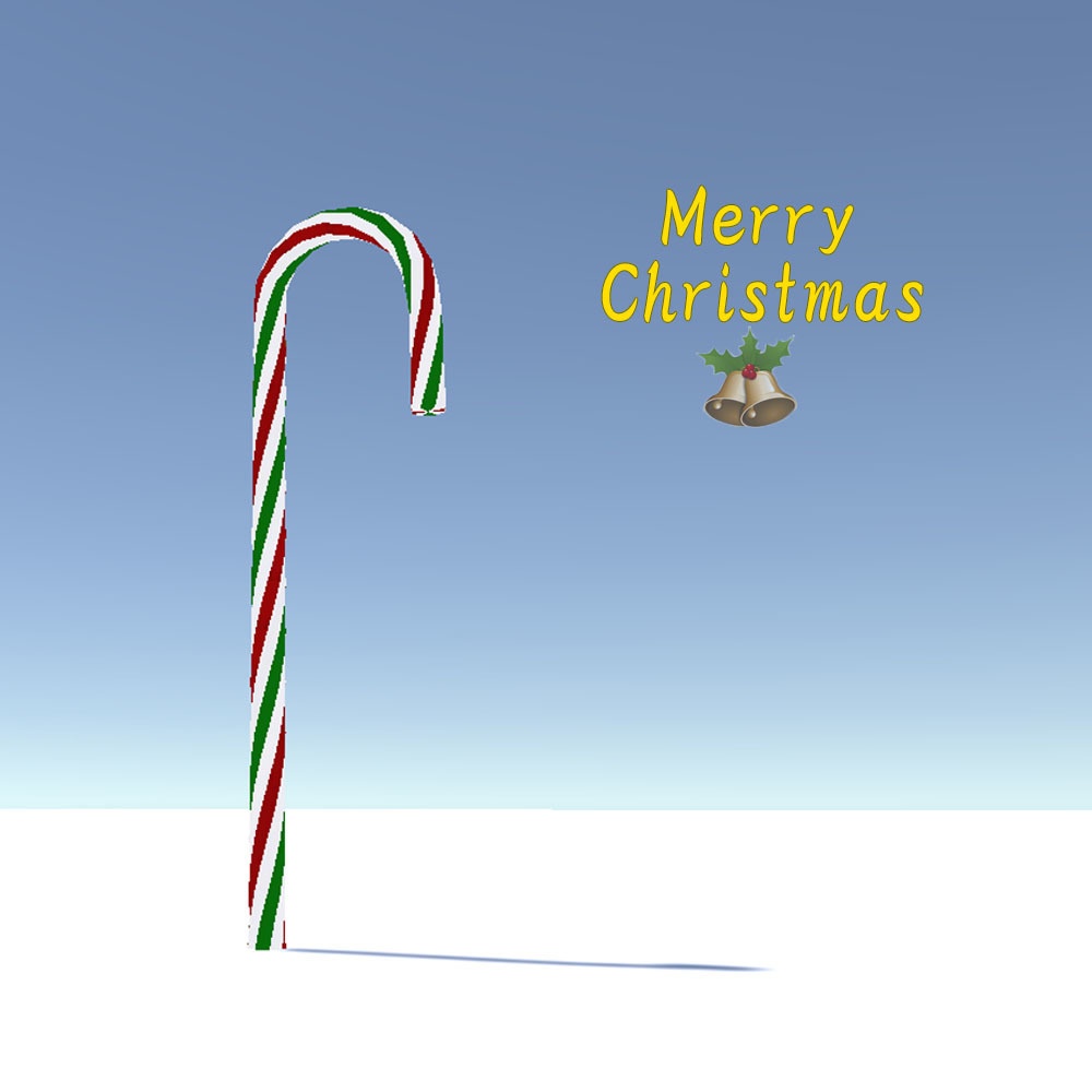 【3Dモデル】クリスマス キャンディケイン