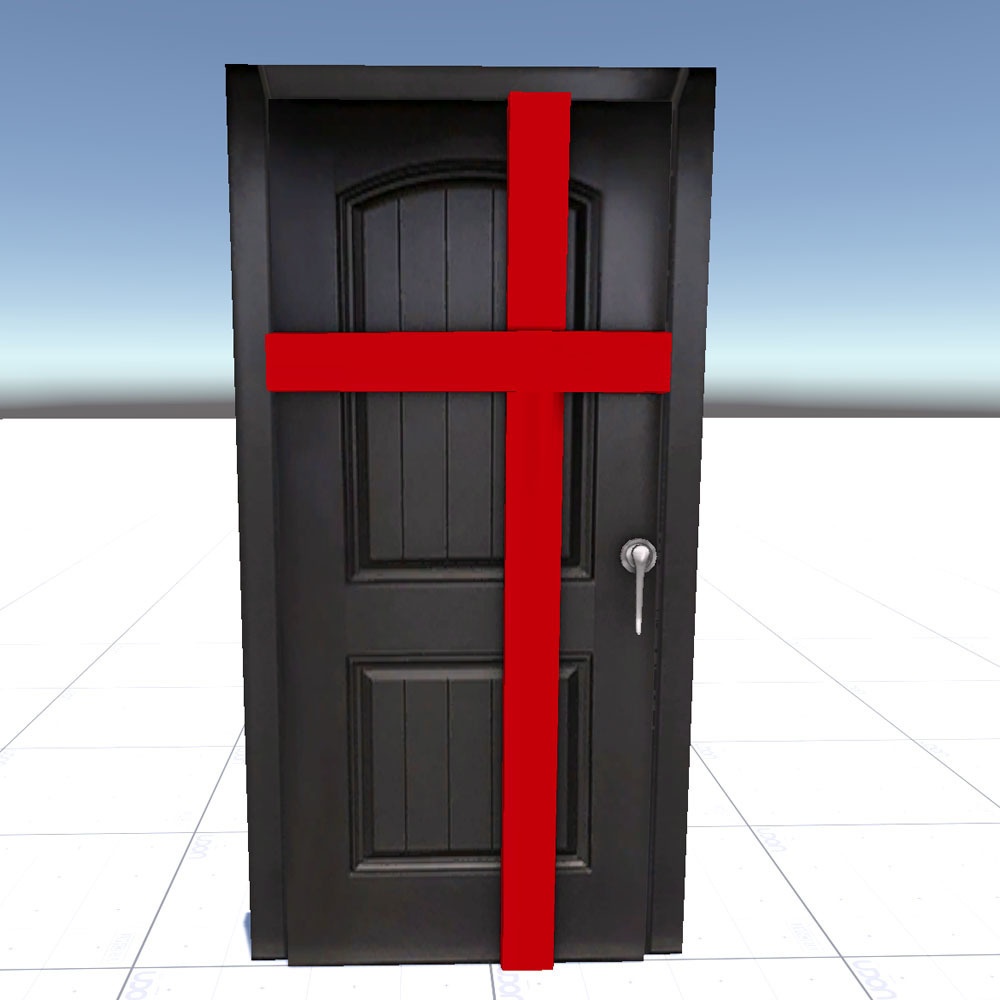 【3Dモデル】クリスマスリース ドア