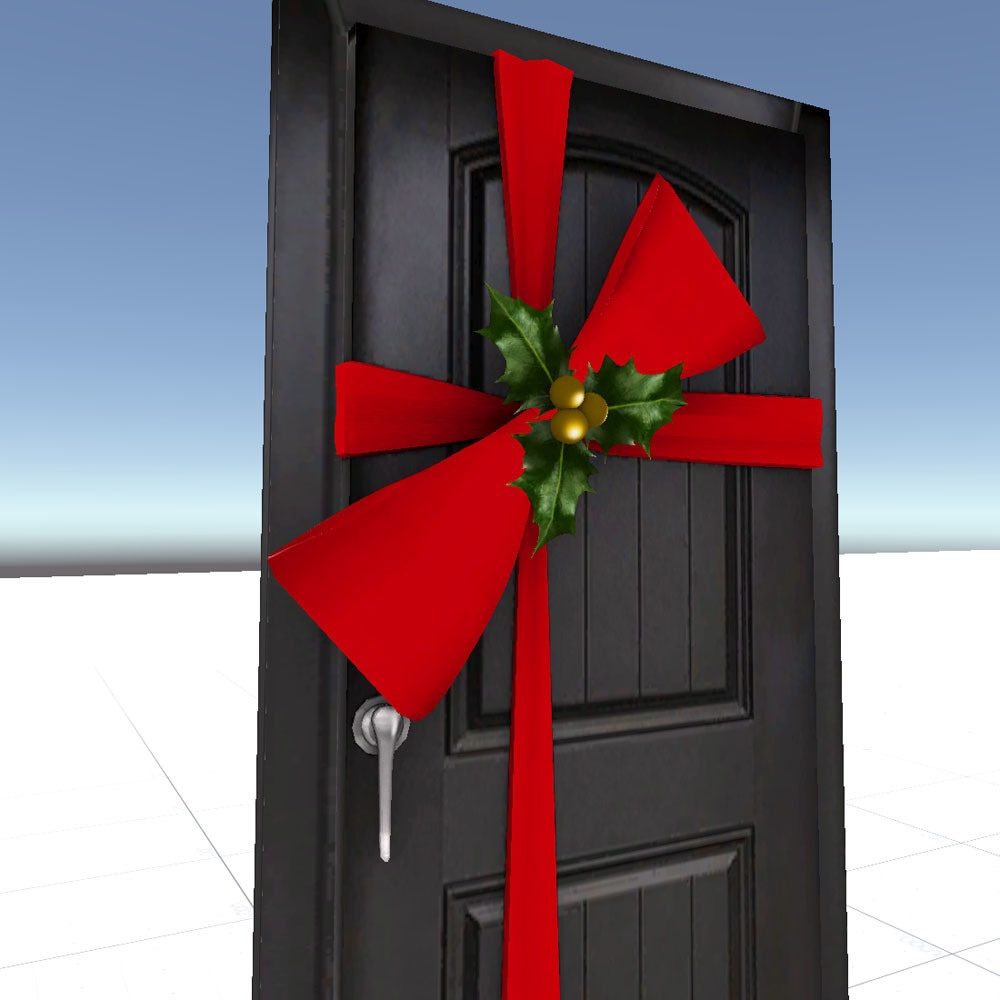 【3Dモデル】クリスマスリース ドア