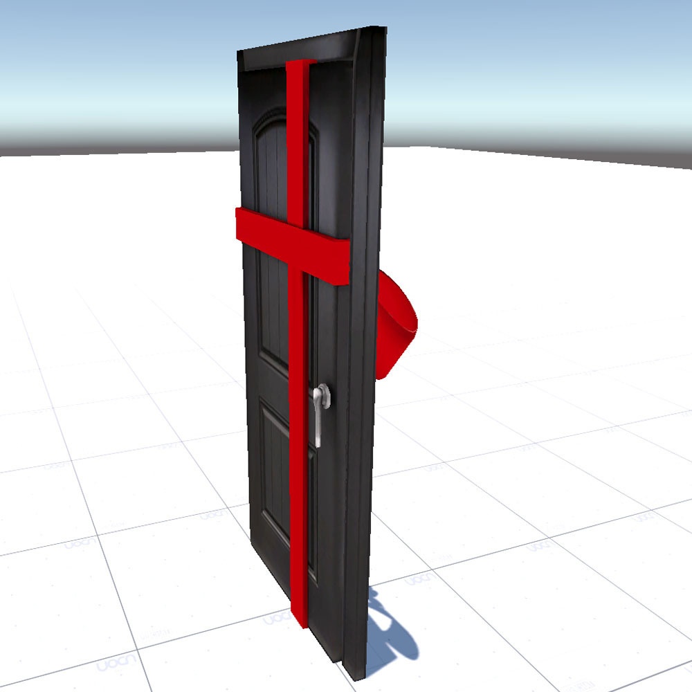 【3Dモデル】クリスマスリース ドア