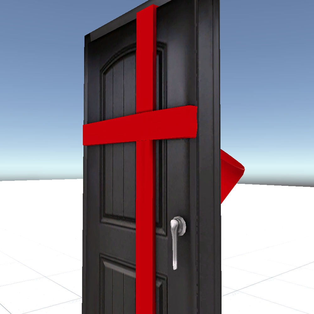 【3Dモデル】クリスマスリース ドア