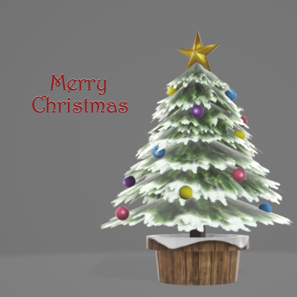 【3Dモデル】 雪のクリスマスツリー