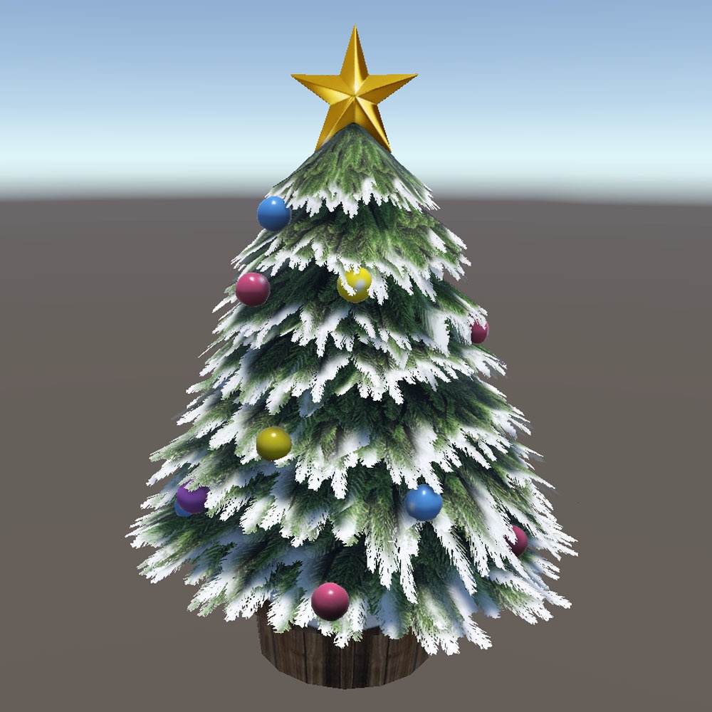 【3Dモデル】 雪のクリスマスツリー