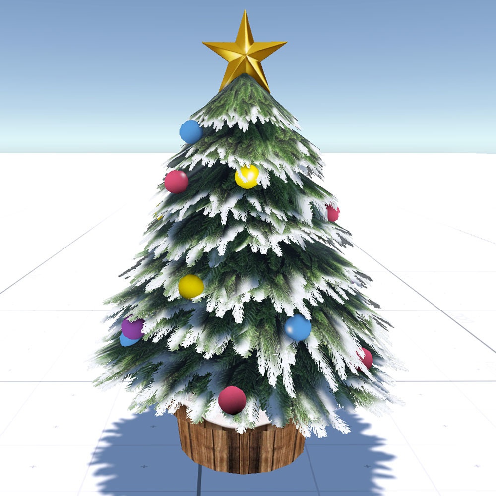 【3Dモデル】 雪のクリスマスツリー