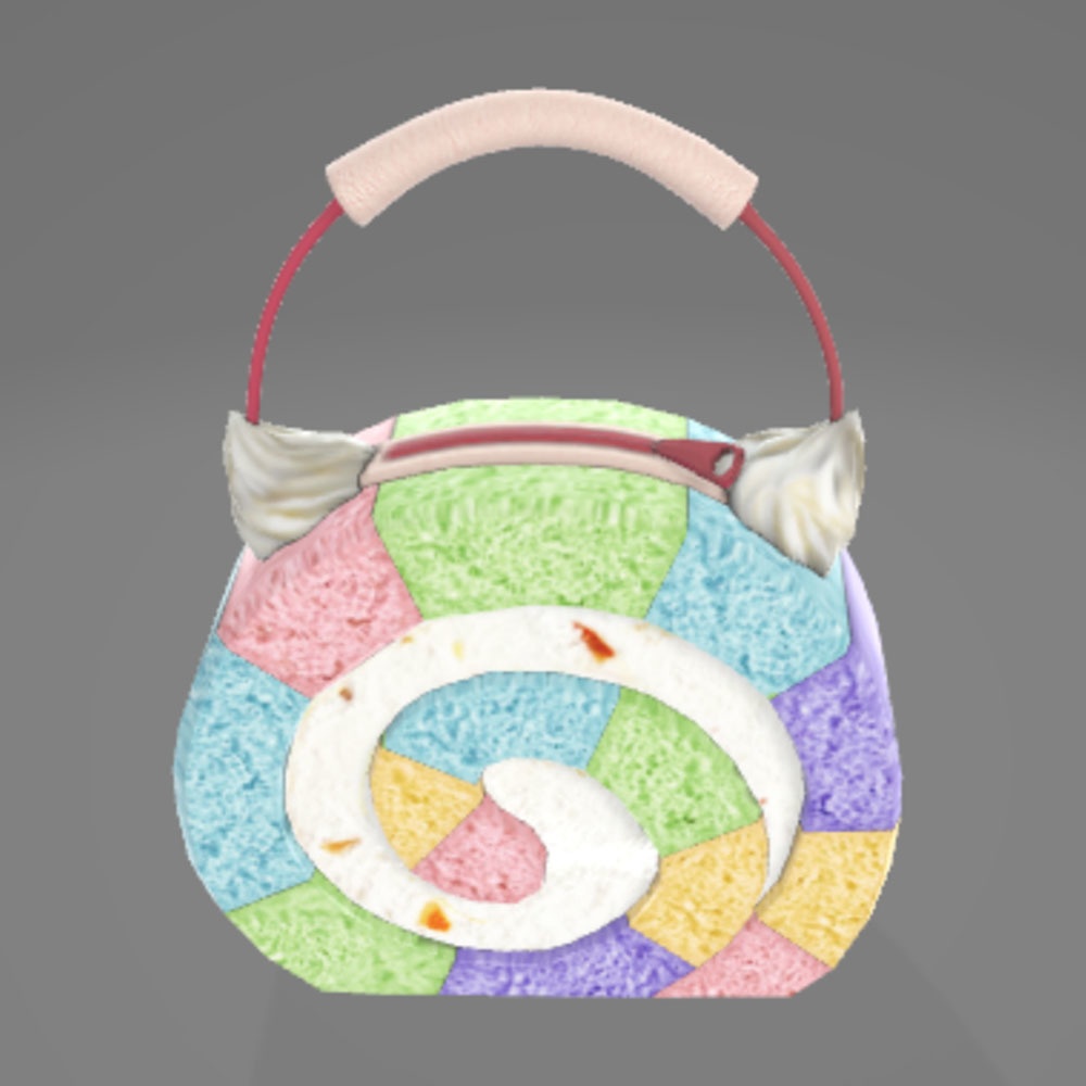 【3Dモデル】 鞄 ロールケーキ