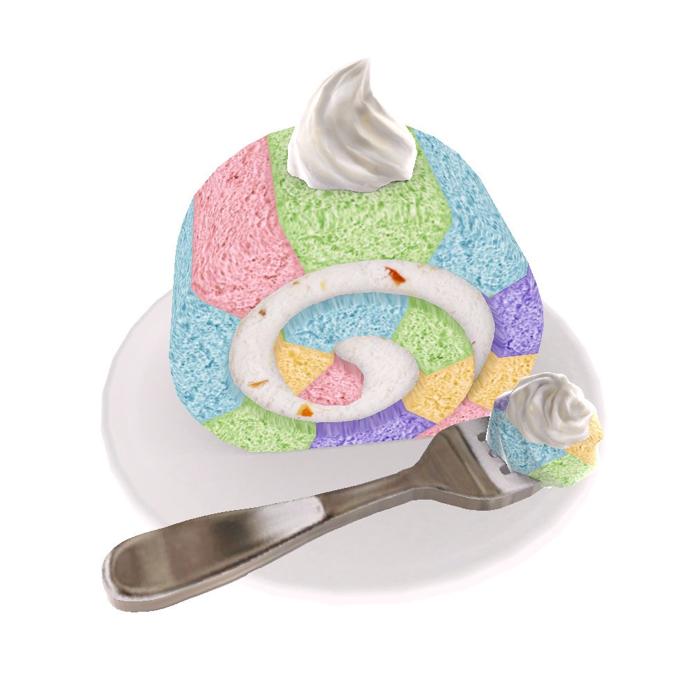 【3Dモデル】ロールケーキ