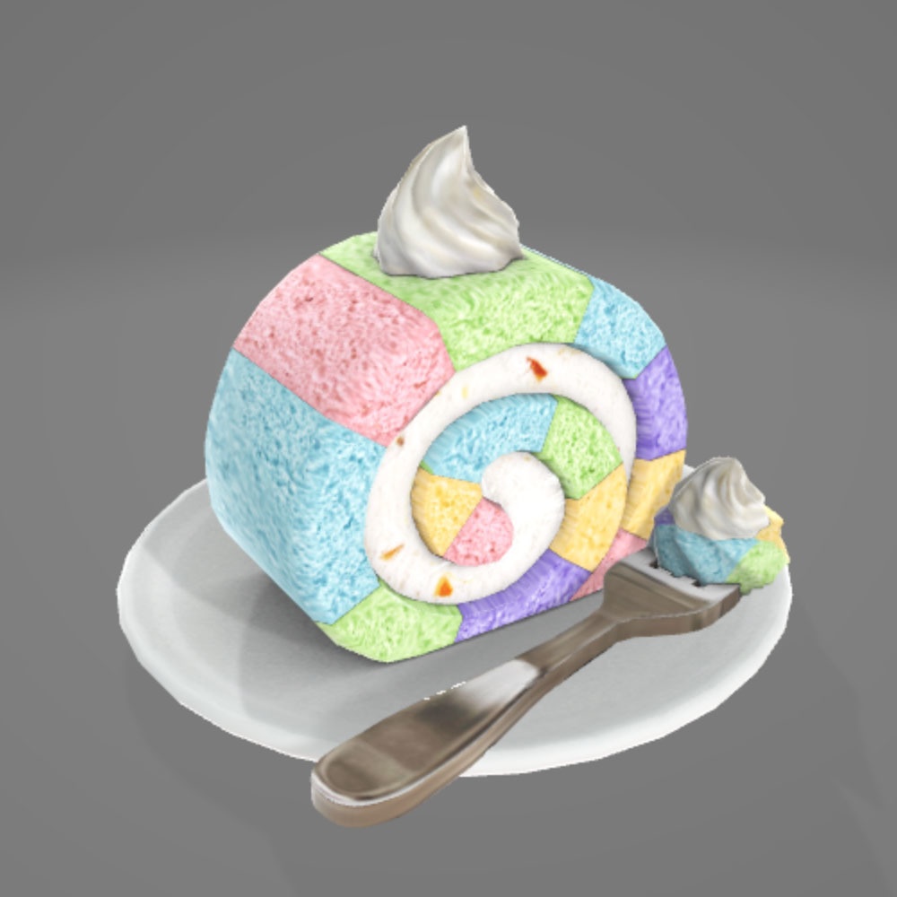 【3Dモデル】ロールケーキ