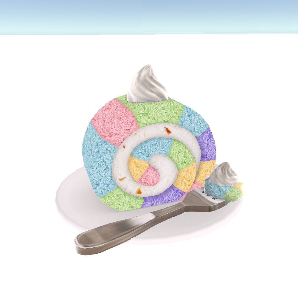 【3Dモデル】ロールケーキ